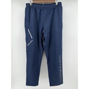 Bauer Team Navy Blue Hockey Warm Up Pants Mens Small Mesh Lined Athletic Joggers